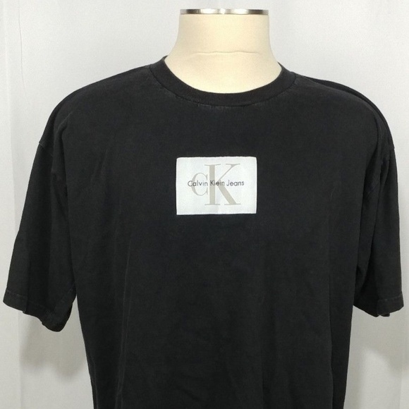 Calvin Klein Shirts Vintage Ck Mens Tshirt Box Logo Xl Poshmark